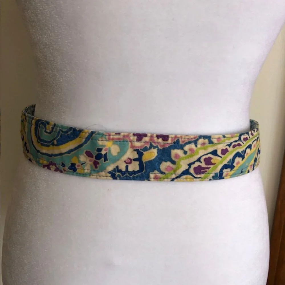 VERA BRADLEY Capri Blue Paisley 2007 Belt Retired